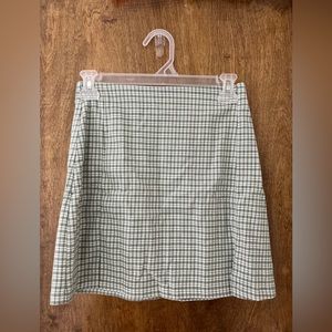 Brandy Melville John Galt Women’s Mini Skirt Green Plaid